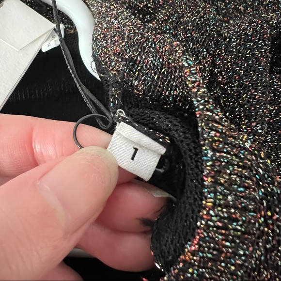 NWT Sandro Paris Glitter Sparkle Short Sleeve Dress Small - Picture 8 of 17